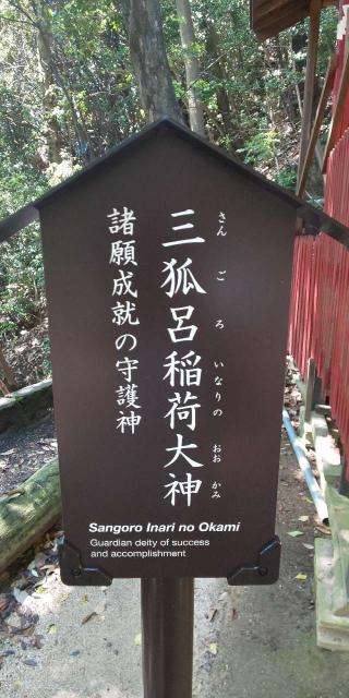 三狐呂稲荷大神(広島東照宮 境内社)の参拝記録(はにほへとさん)