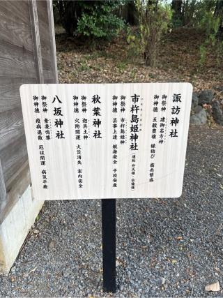 諏訪神社、市杵島姫神社、秋葉神社、八坂神社の参拝記録(⛩️🐍🐢まめ🐢🐍⛩️さん)