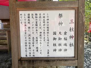 三柱神社（玉置神社摂社）の参拝記録(いけさん)