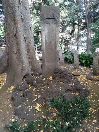 百度石（駒繋神社境内）の参拝記録(りゅうじさん)
