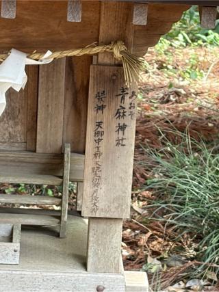 青麻神社の参拝記録(こーちんさん)