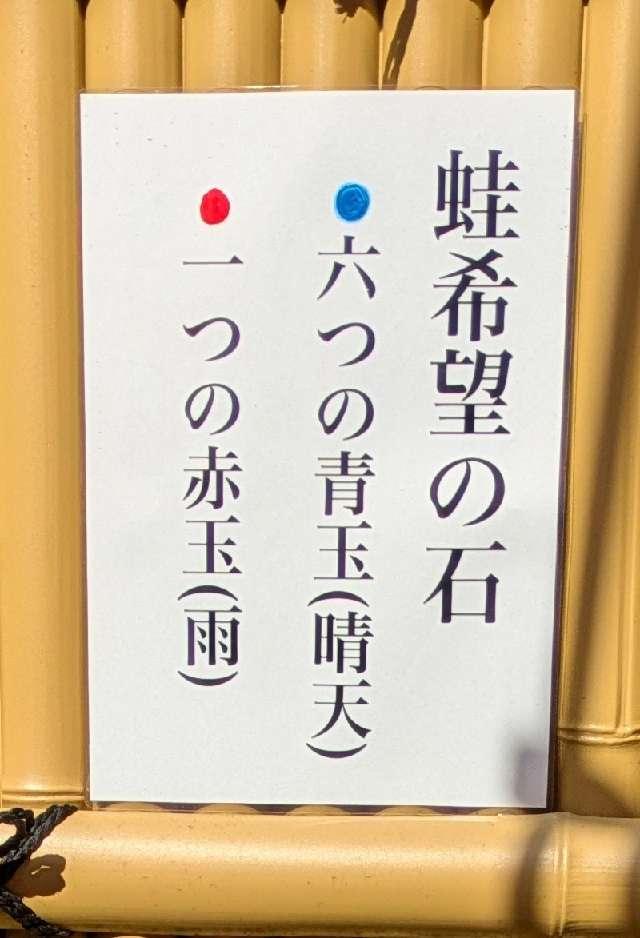東京都杉並区高円寺南4-44-19 蛙希望の石（高円寺氷川神社 境内）の写真3