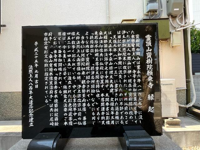 兵庫県尼崎市大島3-17-3 霊頂山 宝樹院 願乗寺の写真4