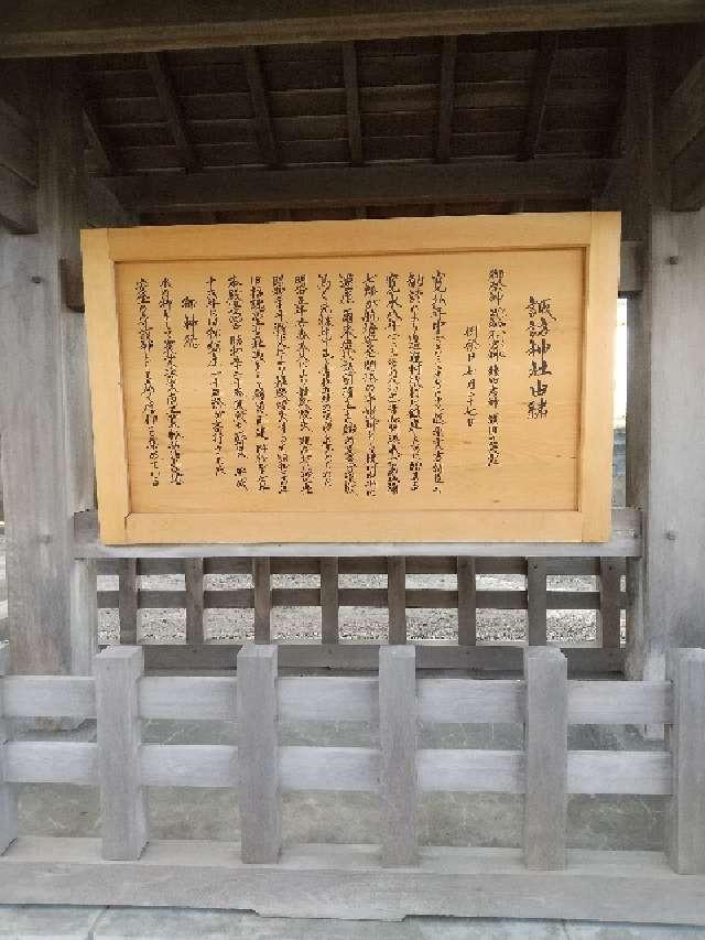 諏訪神社の参拝記録(zx14rさん)