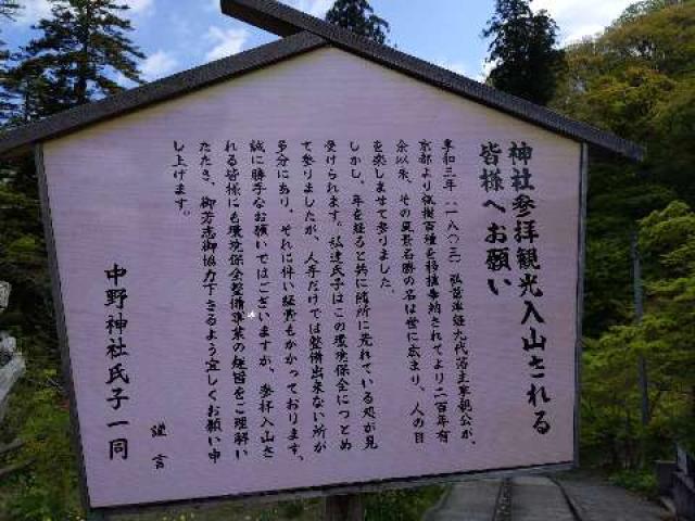 青森県黒石市南中野字不動舘27番地 中野神社の写真2