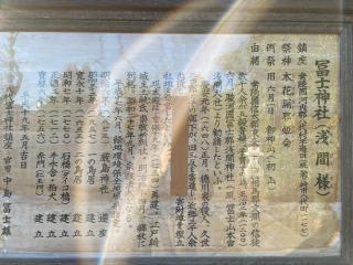 富士神社の参拝記録(小次郎さん)