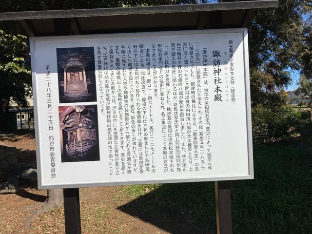 諏訪神社（熊谷市上新田）の参拝記録1