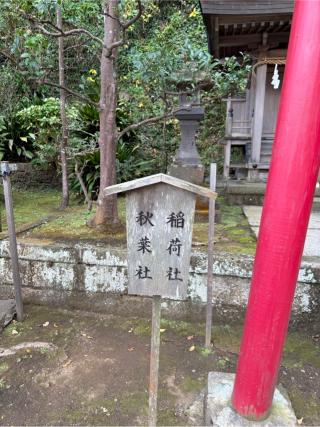 稲荷社・秋葉社（江島神社末社）の参拝記録(⛩️🐍🐢まめ🐢🐍⛩️さん)