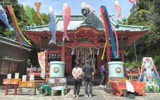 海南神社の参拝記録(狛猫さん)