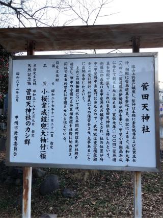 菅田天神社の参拝記録(果汁100%さん)