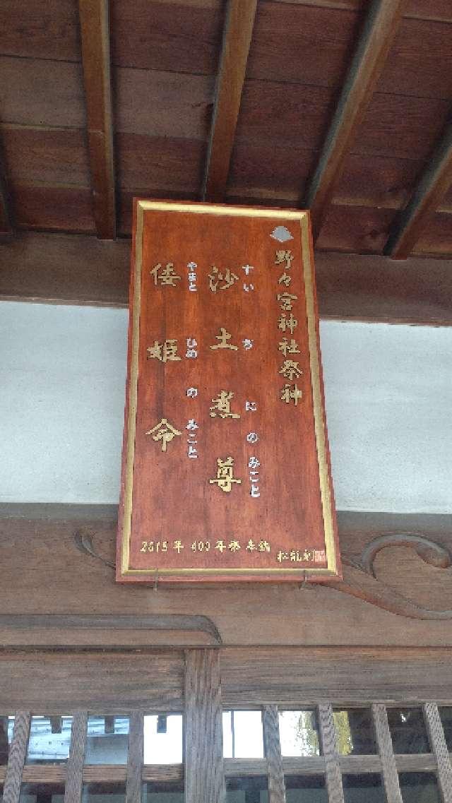 長野県松本市大字笹部576 野々宮神社の写真3