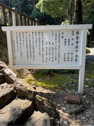 蜂前神社の参拝記録(こーちんさん)