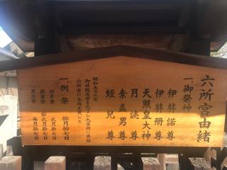 六所宮の参拝記録(じゃすてぃさん)