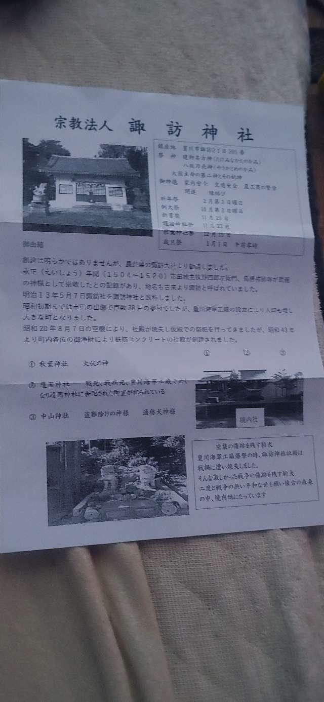 諏訪神社の参拝記録3